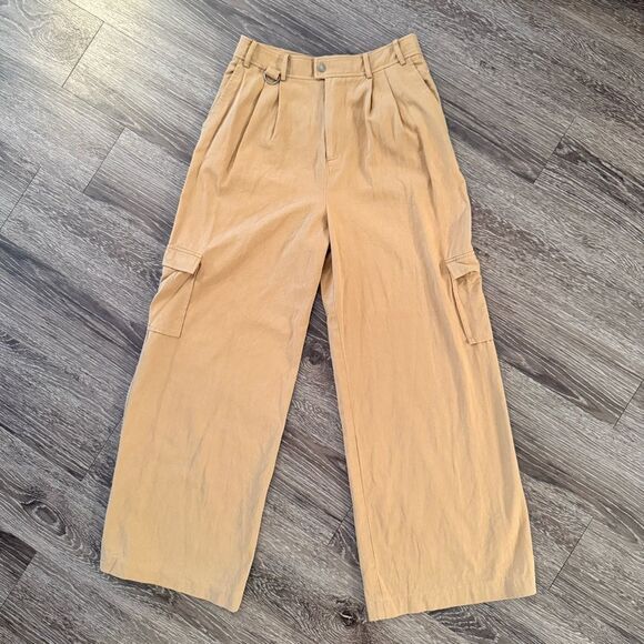 Avec Les Filles Pleated Cargo Wide Leg Trousers - Picture 1 of 8
